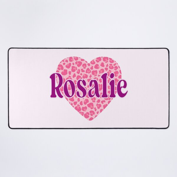 Item preview, Rosalie Name Pink Leopard Heart designed and sold by Jeallan Designs.