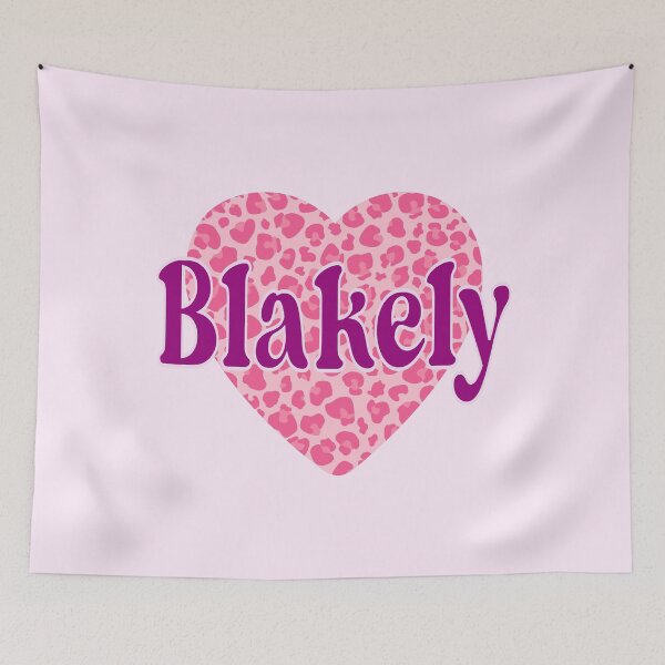 Item preview, Blakely Name Pink Leopard Heart  designed and sold by Jeallan Designs.