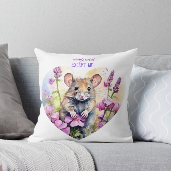Artikelvorschau, Niemand ist perfekt außer mir - Maus in Blumen entworfen und verkauft von SilverOutlining.