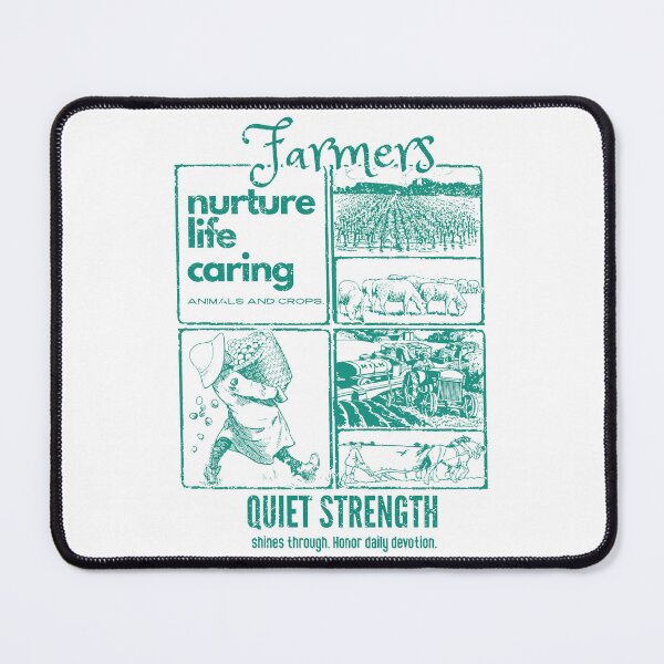 Item preview, Green and Gray Homage to Farmers’ Quiet Strength designed and sold by SplashTastic.