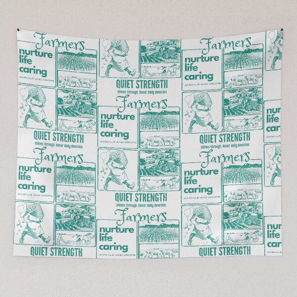 Item preview, Green and Gray Homage to Farmers’ Quiet Strength designed and sold by SplashTastic.