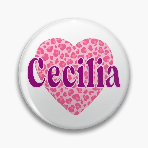 Item preview, Cecilia Name Pink Leopard Heart  designed and sold by Jeallan Designs.