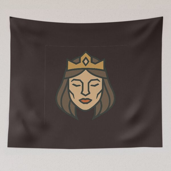 Item preview, Low-Poly Geometric Princess Head – Symmetrical Royal Design designed and sold by Bratak.