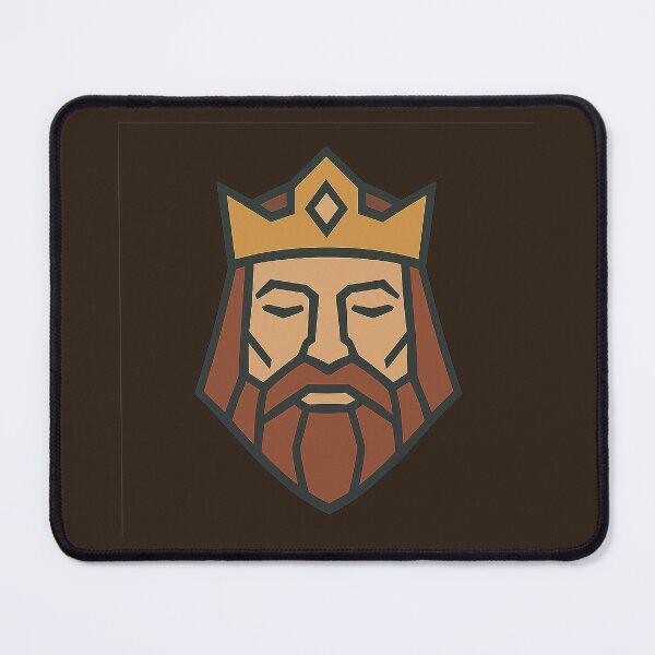Item preview, Low-Poly Geometric King Head – Symmetrical Royal Design designed and sold by Bratak.