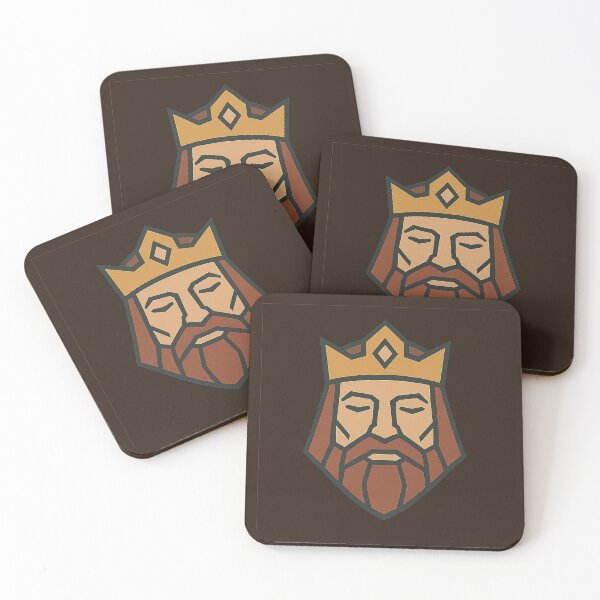 Item preview, Low-Poly Geometric King Head – Symmetrical Royal Design designed and sold by Bratak.