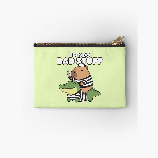 Item preview, Capybara & Alligator - Let's Do Bad Stuff designed and sold by The magic  Yellow bus.