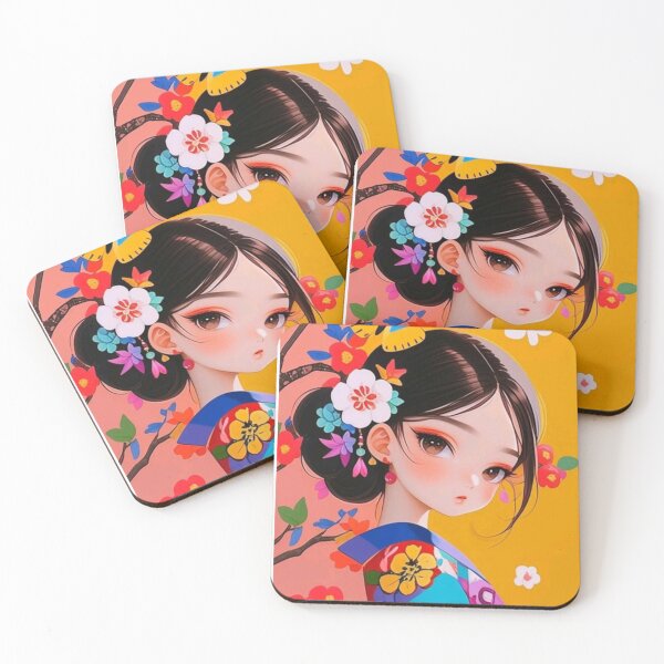Item preview, Oriental Elegance: Girl in Kimono Design designed and sold by KauiFinds.