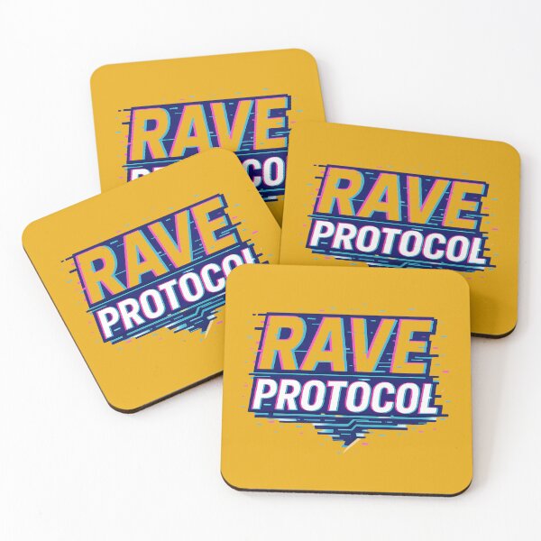 Item preview, Rave Protocol Futuristic Neon Glitch Cyberpunk designed and sold by ArtComixHaven.