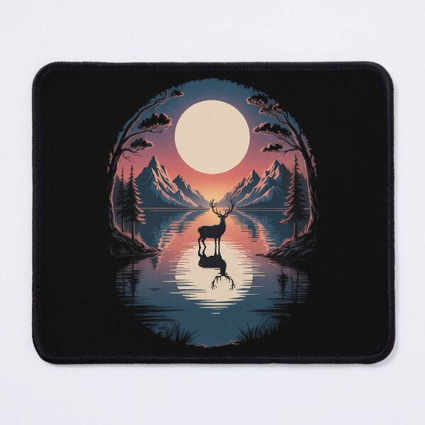 Item preview, Deer Landscape Animal Lovers Nature Wildlife designed and sold by Sunset4Bones.