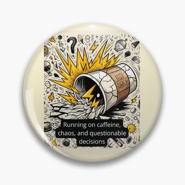 Item preview, Running on Caffeine Chaos and Questionable Decisions – Funny Coffee Quote designed and sold by PluralAF.