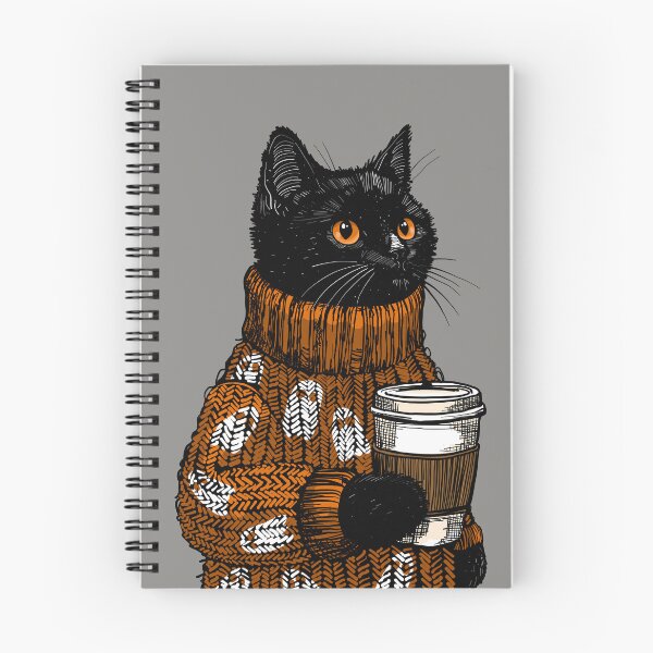 Item preview, October Morning Coffee Cat designed and sold by KilkennyCat Art.