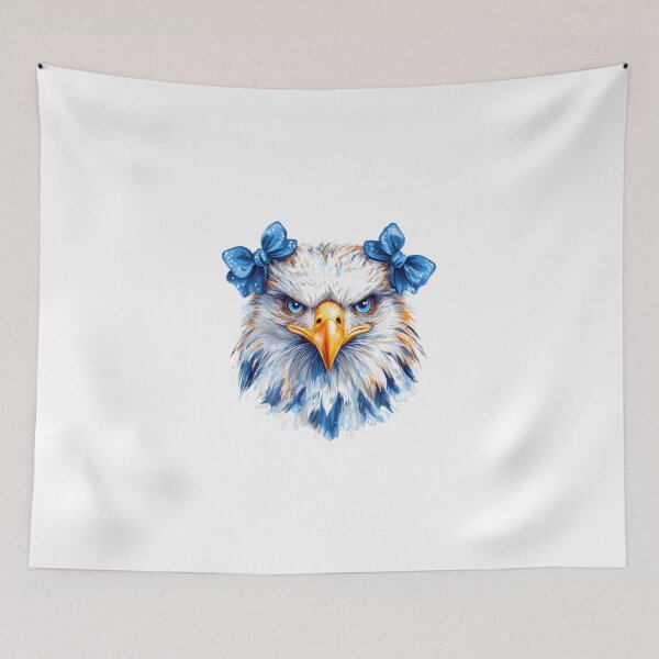 Item preview, Fierce & Cute Eagle with Bows T-Shirt - Unique Patriotic & Whimsical Animal Design designed and sold by Colorful-Garden.