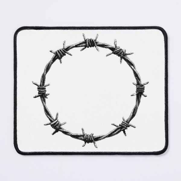 Item preview, Barbed Wire Circle – Bold Monochrome Punk Tattoo Design designed and sold by BitsyBazaar.
