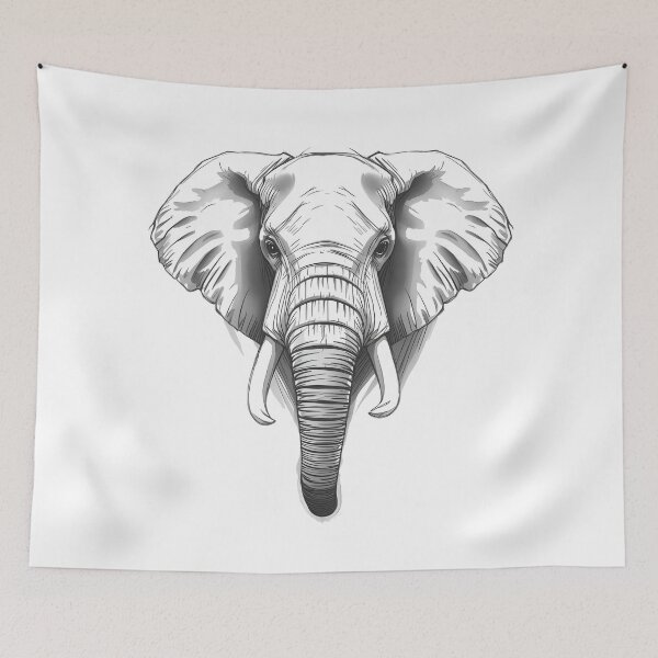 Item preview, Elephant Front View – Majesty of Nature designed and sold by RAKO13.