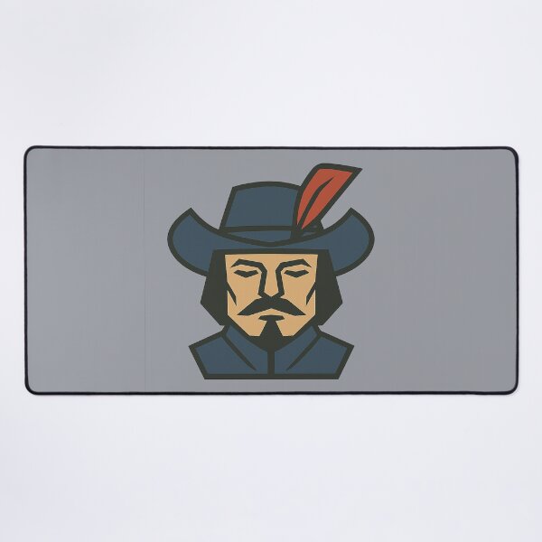 Item preview, Low-Poly Geometric Musketeer Head – Symmetrical Swashbuckler Design designed and sold by Bratak.
