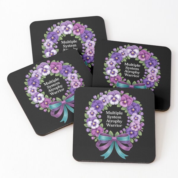Item preview, multiple system atrophy Awareness purple floral and ribbon designed and sold by Sunset4Bones.