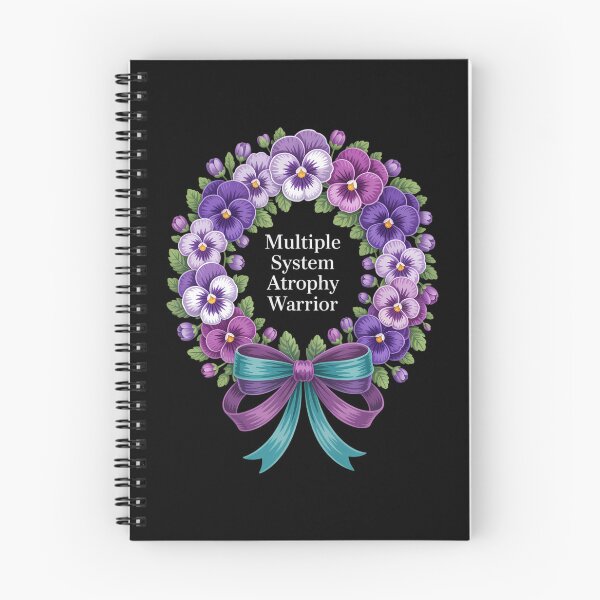 Item preview, multiple system atrophy Awareness purple floral and ribbon designed and sold by Sunset4Bones.