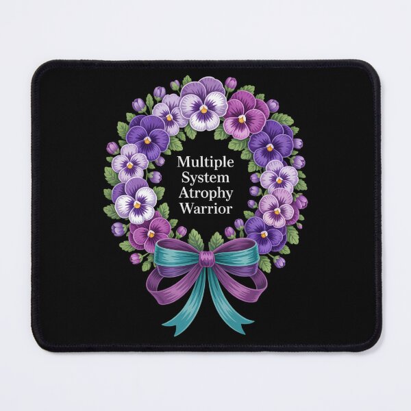 Item preview, multiple system atrophy Awareness purple floral and ribbon designed and sold by Sunset4Bones.