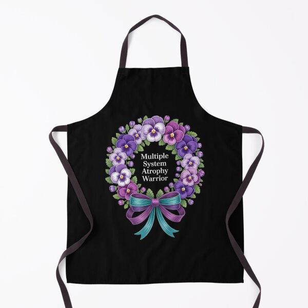 Item preview, multiple system atrophy Awareness purple floral and ribbon designed and sold by Sunset4Bones.