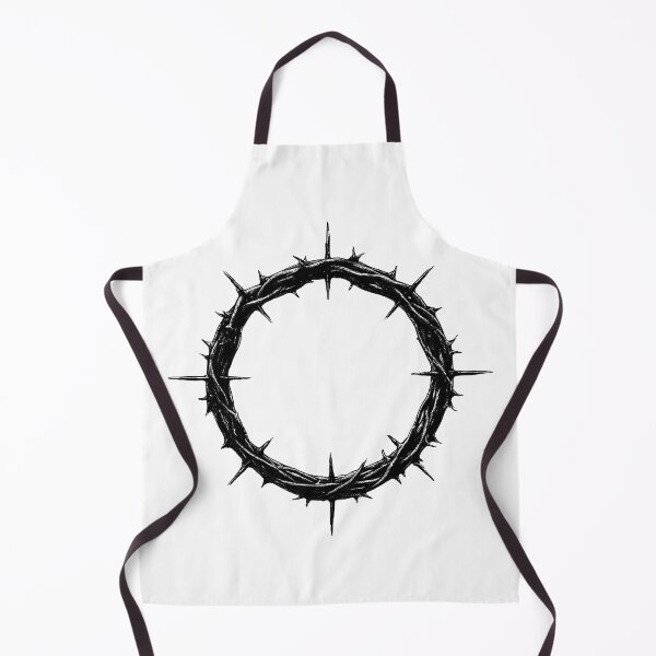 Item preview, Thorn Crown Circle – Dark Monochrome Symbolic Tattoo Design designed and sold by BitsyBazaar.