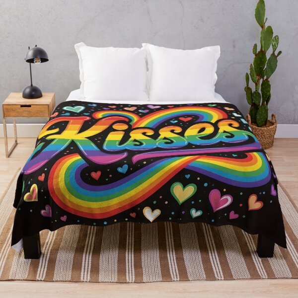 Item preview, 'Kisses' in Rainbow Flag Gay Pride Colors designed and sold by Warriorgal.