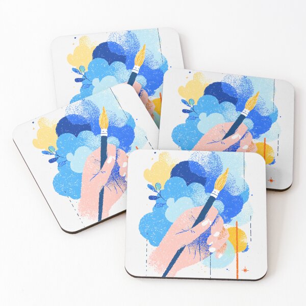 Item preview, Creative Hand with Paintbrush | Vibrant Artistic Illustration designed and sold by Moss and Moon Studio.