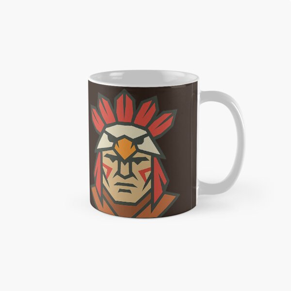 Item preview, Low-Poly Geometric Totemic Eagle Warrior Head – Symmetrical Design designed and sold by Bratak.