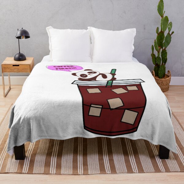Item preview, Coffee First Panda – Cute Iced Coffee Lover Design designed and sold by MiraDesignCo.