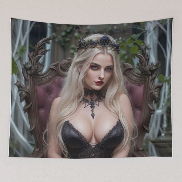 Item preview, Celestial Gothic Fairy – Dark Fantasy Queen with Black Rose Crown designed and sold by MissSaylor.