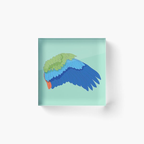 Item preview, Right Parrot Wing Colorful Feather Illustration designed and sold by Bambooartist.