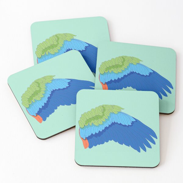 Item preview, Right Parrot Wing Colorful Feather Illustration designed and sold by Bambooartist.