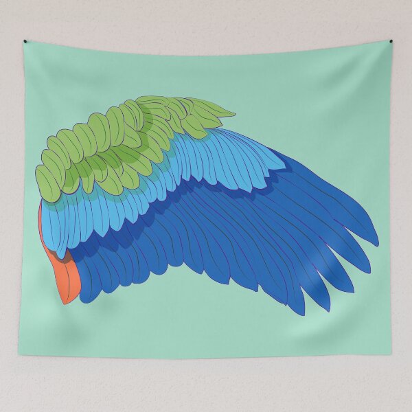 Item preview, Right Parrot Wing Colorful Feather Illustration designed and sold by Bambooartist.