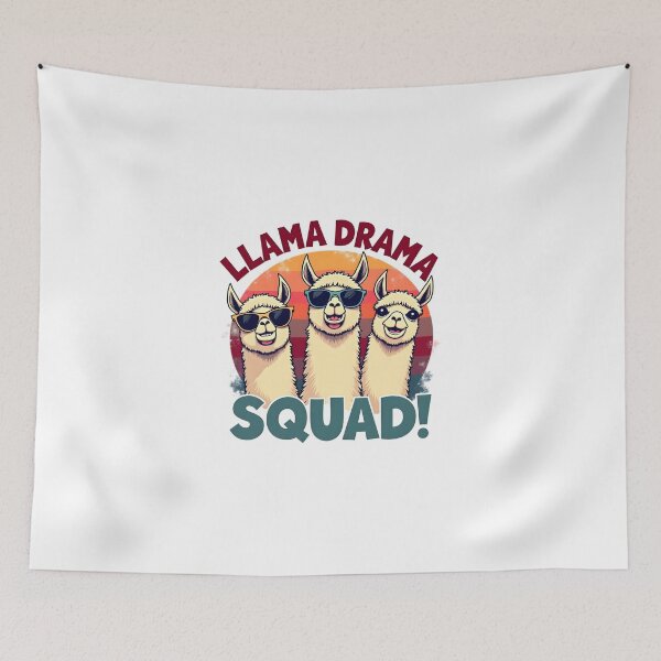 Item preview, Llama Drama Squad – animal fun designed and sold by Fab-Haven.