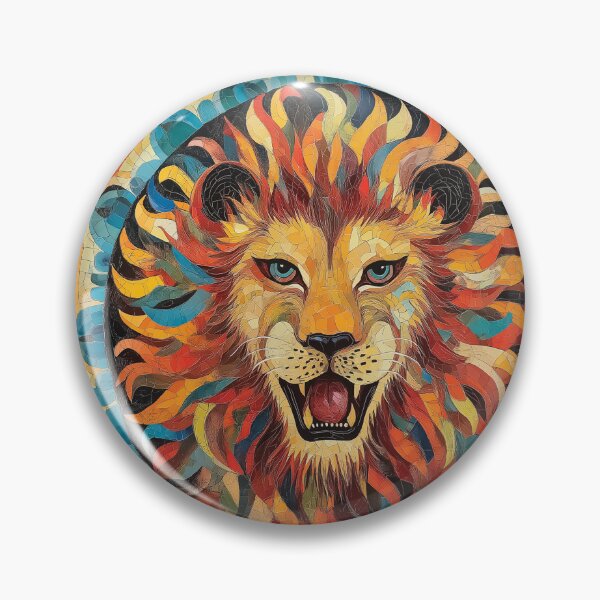 Item preview, A beautiful vibrant lion design with a radial pattern composition. designed and sold by HEMRO.