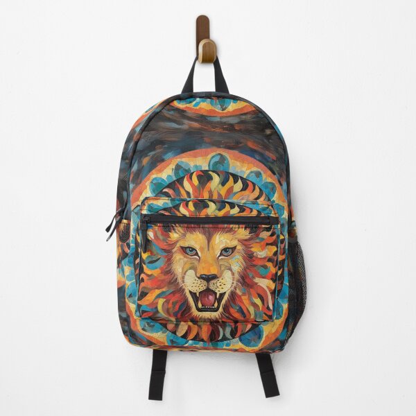 Item preview, A beautiful vibrant lion design with a radial pattern composition. designed and sold by HEMRO.