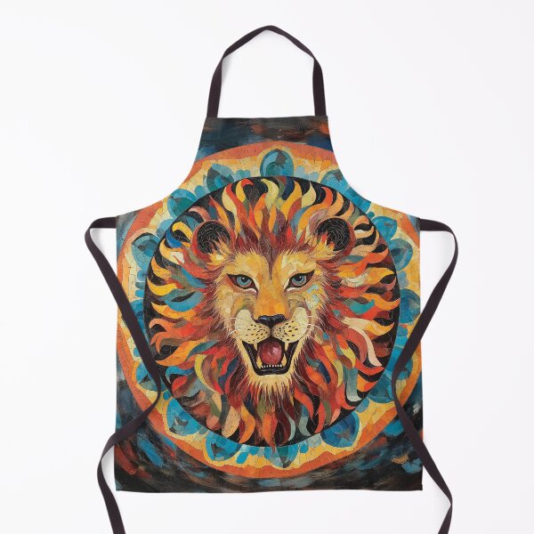 Item preview, A beautiful vibrant lion design with a radial pattern composition. designed and sold by HEMRO.
