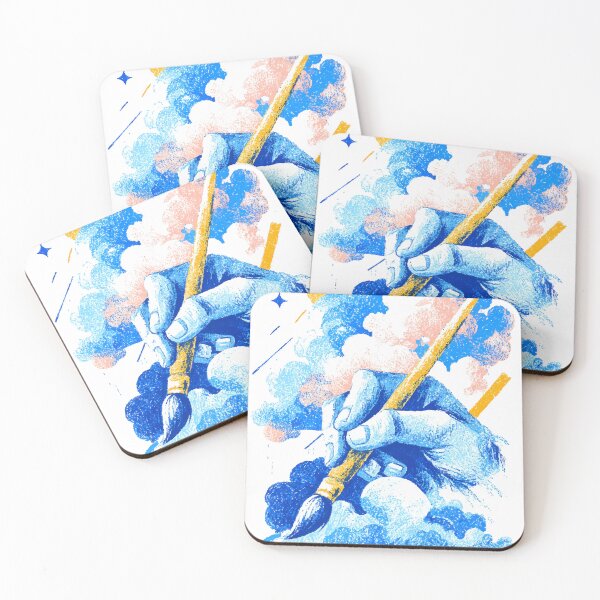 Item preview, Creative Hand with Paintbrush | Vibrant Artistic Illustration designed and sold by Moss and Moon Studio.