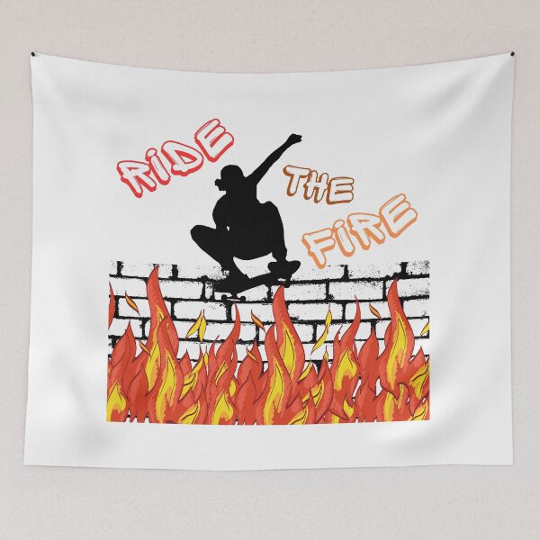 Item preview, Ride the Fire Skateboarding Design designed and sold by BlesstB.
