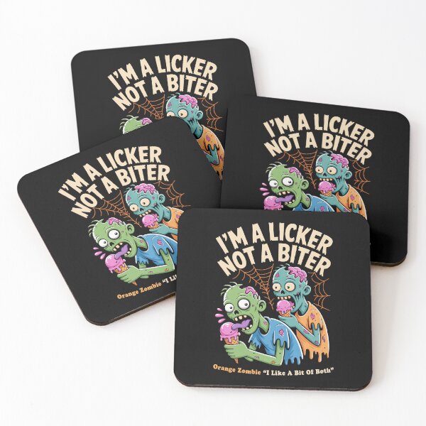 Item preview, 'I'm a Licker Not a Biter' Funny Zombie Illustration with Ice Cream designed and sold by 89BLACK.