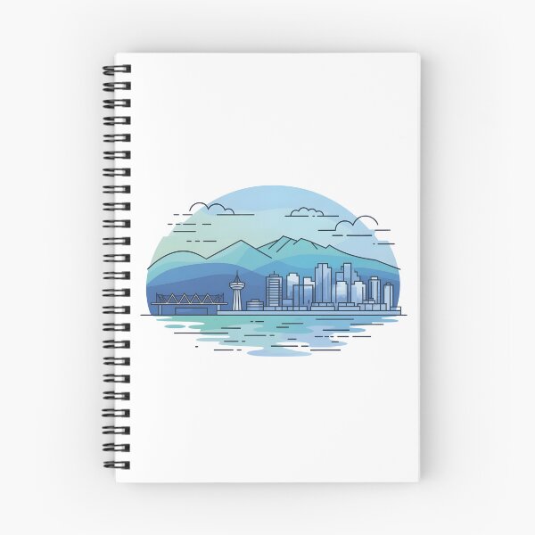 Item preview, Vancouver Skyline – Minimalist Cool Blue Travel Souvenir Design designed and sold by Paper Drip.