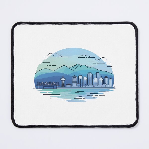 Item preview, Vancouver Skyline – Minimalist Cool Blue Travel Souvenir Design designed and sold by Paper Drip.