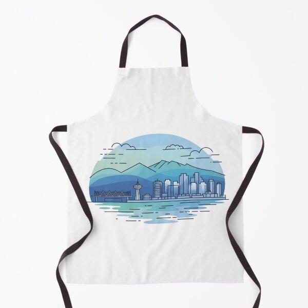 Item preview, Vancouver Skyline – Minimalist Cool Blue Travel Souvenir Design designed and sold by Paper Drip.