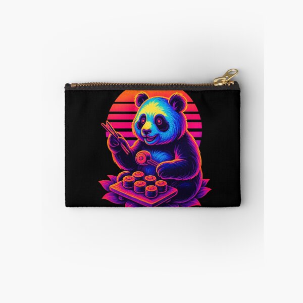 Item preview, Neon Sushi Panda – Retro Cyberpunk Style designed and sold by Qopta.