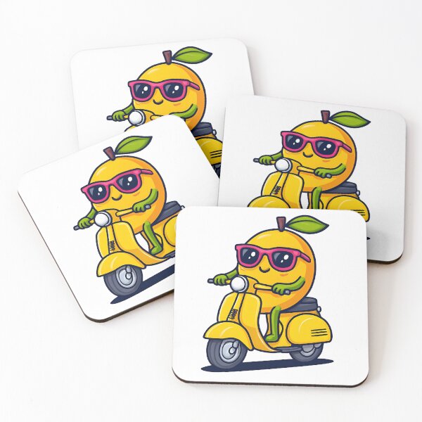 Item preview, Cute Mango Riding a Scooter designed and sold by HobsS.