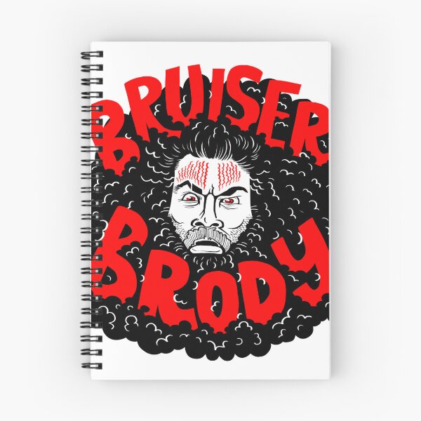 Item preview, Bruiser Brody Graphic Black White & Red Illustration designed and sold by Muscles&Mullets.