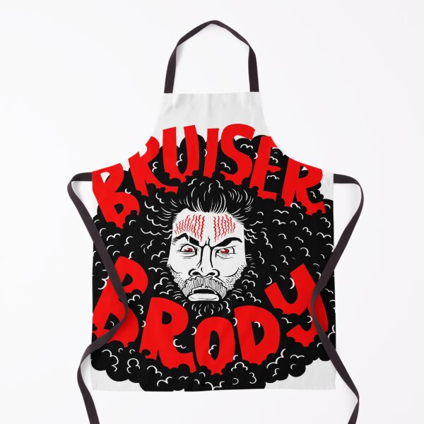 Item preview, Bruiser Brody Graphic Black White & Red Illustration designed and sold by Muscles&Mullets.