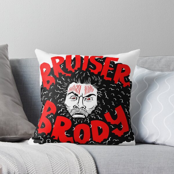 Item preview, Bruiser Brody Graphic Black White & Red Illustration designed and sold by Muscles&Mullets.