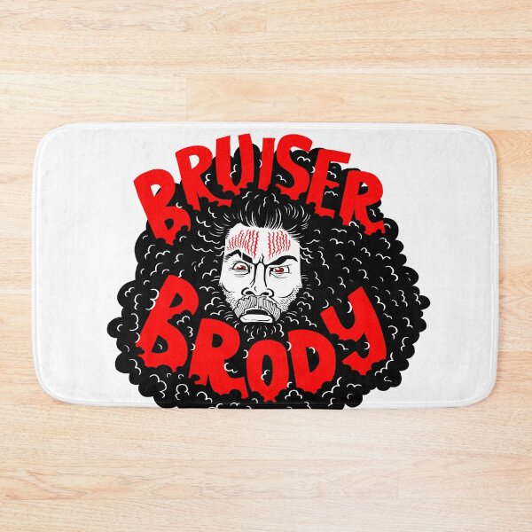 Item preview, Bruiser Brody Graphic Black White & Red Illustration designed and sold by Muscles&Mullets.