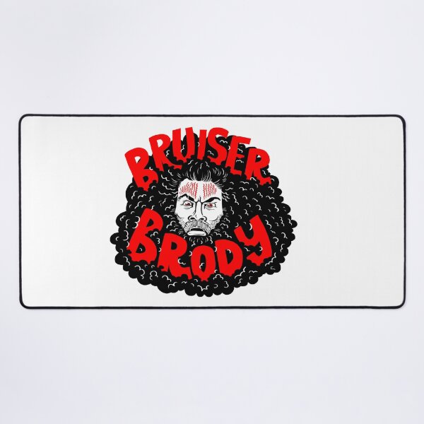 Item preview, Bruiser Brody Graphic Black White & Red Illustration designed and sold by Muscles&Mullets.