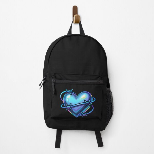 Item preview, Chrome Heart with Neon Barbed Wire – Y2K Cyberpunk Pixel Art designed and sold by AwesomeBeyondLimits.